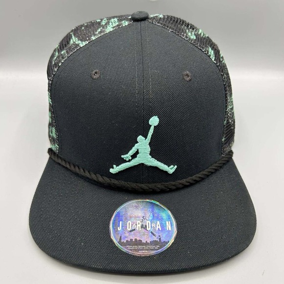 Air Jordan Trucker Hat Men Black Cloud Camo Embroidered Jumpman Snap Back Cap